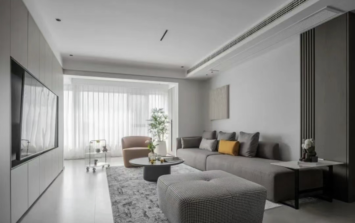 【舒适空间】看这里！客厅设计，低饱和度色系搭配大块地毯，让你感受到无与伦比的舒适感！